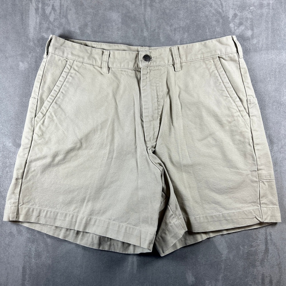 Vintage 90s Patagonia Mens 36 Stand Up Tan 100% Organic Cotton Canvas Shorts